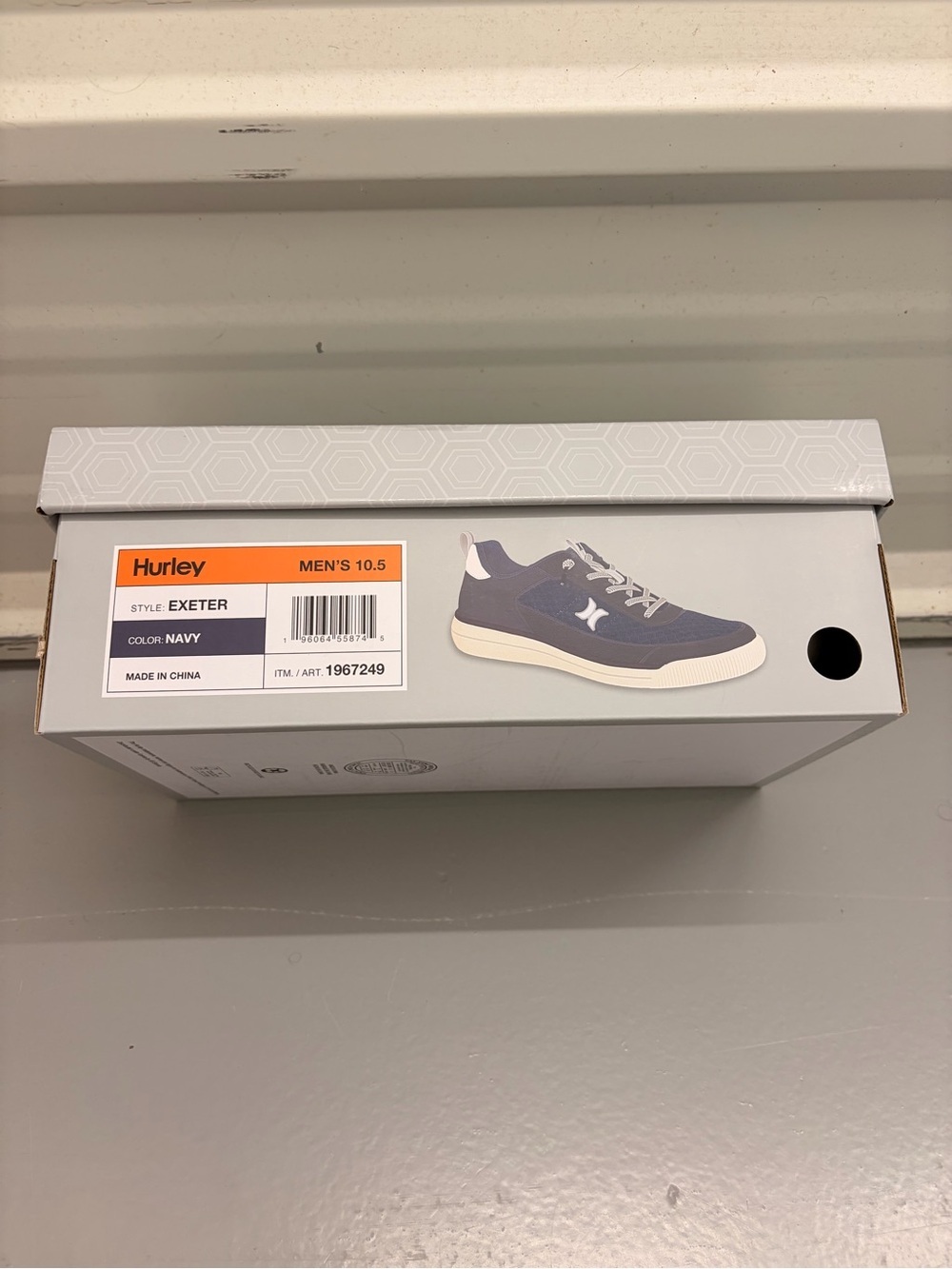 Hurley Exeter Navy Blue Mesh Lace Up Memory Foam Sneakers Men's Size 10.5 NEW - Picture 5 of 5